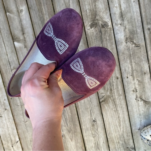 Ugg Sherpa Lined Ballet Flats Size 10 Burgundy - Picture 3 of 8